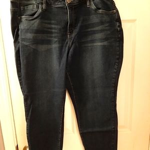 Women's Blue Jean Capri Pants, Size 20